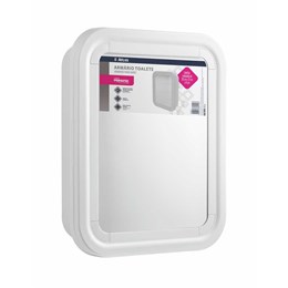 Armario para banheiro plastico branco [ pr5055-2 ]  primafer