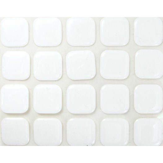 Batente para porta adesivo 20 mm quadrado branco 20 pcs [ 000088 ]  resiflex