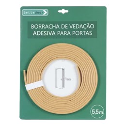 Borracha vedacao adesiva p/ porta bege 5,5m [ 882 ] belledoor
