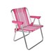 Cadeira de praia aluminio alta infantil rosa