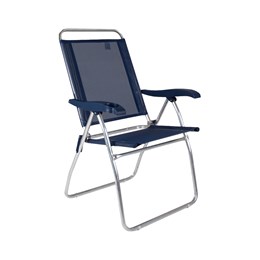 Cadeira de praia boreal azul marinho reclinavel [ 2165 ] mor