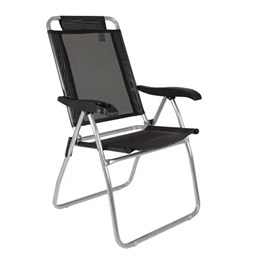Cadeira de praia boreal preta reclinavel [ 2166 ] mor