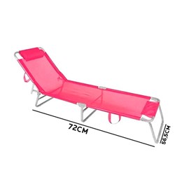 Cadeira espreguiçadeira alumínio rosa [ 2704 ] mor