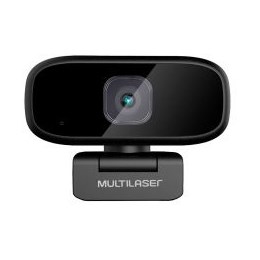 Camera webcam full hd 1080p autofoco rotação 360º microfone conexão usb preto  [wc052] multilaser