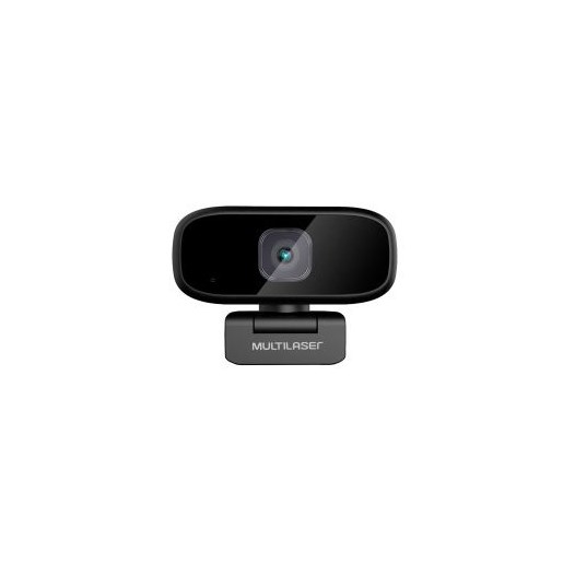 Camera webcam full hd 1080p autofoco rotação 360º microfone conexão usb preto  [wc052] multilaser