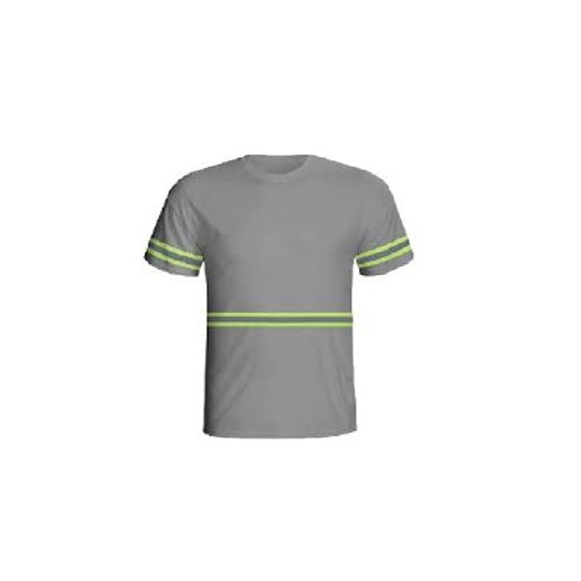 Camiseta pp cinza com faixa refletiva tamanho gg[7895722341453]  borgg