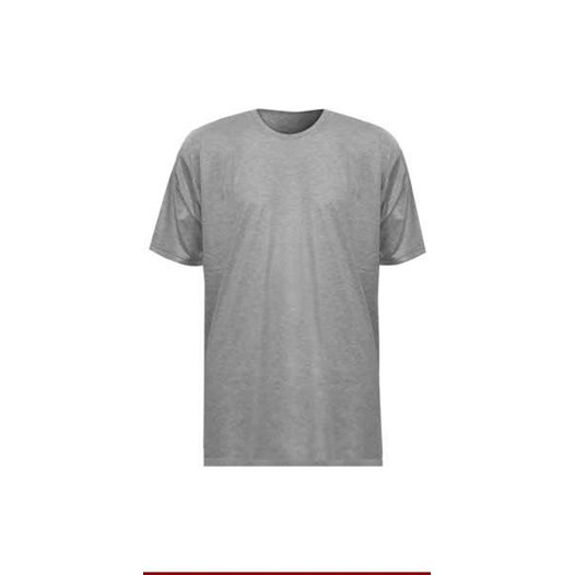 Camiseta pv manga curta cinza com gola careca tamanho m [ 7898572340371 ]  borgg