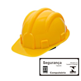 Capacete de seguranca com carneira simples amarelo [ wps0873 ]  delta plus