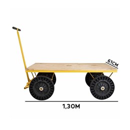 Carrinho 4 rodas plataf. madeira 300kg mp-300 [ 00016095.8 ] lynus