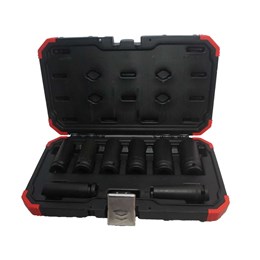 Chave soquete impacto jogo 12 a 23mm encaixe 1/2 8 pecas  [ r63003108 ]  gedore red