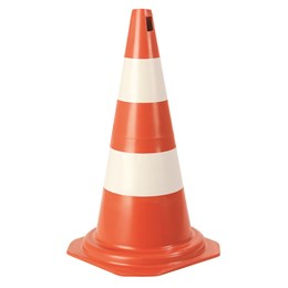 Cone de seguranaca laranja/branco 75cm [ 70.001.291 ] plastcor