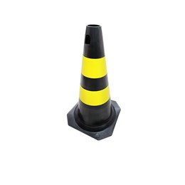 Cone de seguranca amarelo/preto 50cm [ 700.01304 ] plastcor
