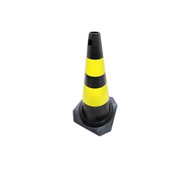 Cone de seguranca amarelo/preto 75cm [ 700.01312 ] plastcor