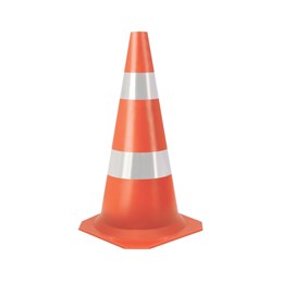 Cone de seguranca flexivel 50cm laranja/branco [ 70.000.654 ] plastcor