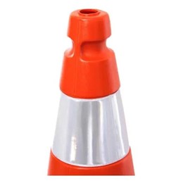 Cone de Segurança Laranja/Branco 75cm Com Base [ 600.31342 ] - Plastcor