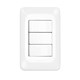 Conjunto 3 interruptores simples 10a branco pial pop [ lgx111 ]  pial