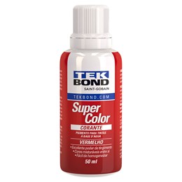 Corante liquido vermelho  50 ml super color [ 23001007100 ]  tekbond