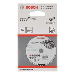 Disco corte 3" 76 x 100 1,0mm 1t inox 5pc [ 2608601520000 ]  bosch