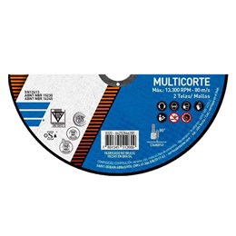 Disco Corte  4.1/2 115 X 22.2  1.0mm 2T Multicorte [ 66252846280 ] - Norton