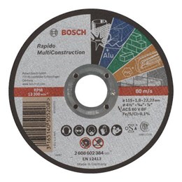 Disco corte  4.1/2"  115 x 22.2  1.0mm 2t multimaterial expert [ 2608602384 ]  bosch