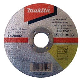 Disco corte  4.1/2" 115 x 22.2  1.2mm 1t inox [ d2000210 ]  makita