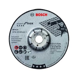 Disco desbaste 3" 76 x 10 4mm  inox expert 2 pecas [ 2608601705 ]  bosch