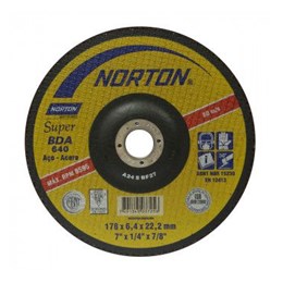 Disco desbaste 7" 180 x 22.2  6.4mm ferro [ bda640 ]  norton