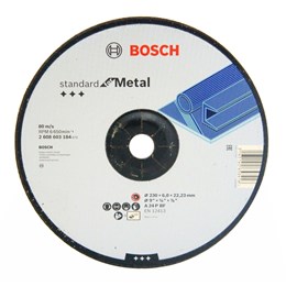 Disco desbaste 9" 230 x 22.2  6.0mm metal standard [ 2608603184 ]  bosch