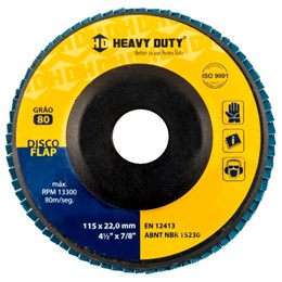 Disco flap 4.1/2"  115 x 22.2  g-  80 reto inox [ 102577 ]  heavy duty