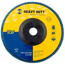 Disco flap 7 178 x 222  g 120 curvo inox [ 122946 ]  heavy duty
