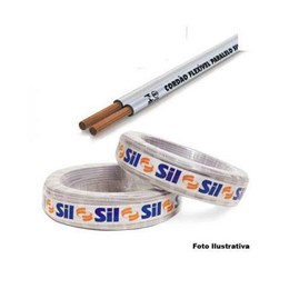 Fio paralelo 2 x 075 mm branco    (rolo 100m) [ 005014 ]  sil