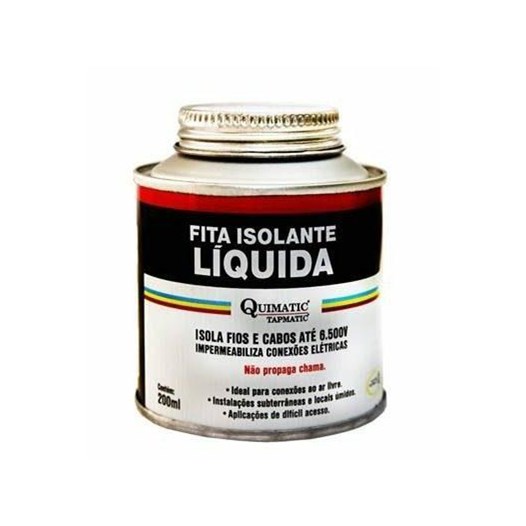 Fita isolante  liquida preta 200 ml [ bd1 ]  tapmatic