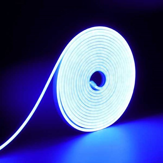 Fita led neon 8w 12v azul ip65 (metro) [ 1404014903 ]  taschibra