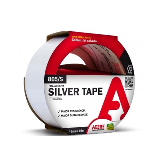 Fita silver tape - 45 mm x 5m branca [ 34569002156 ] adere