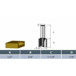 Fresa para tupia  para colocacao de dobradica 1/2" [ d01644 ]  makita