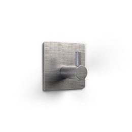 Gancho metal inox cromado quadrado c/ adesivo [ 00326 ] comfortdoor