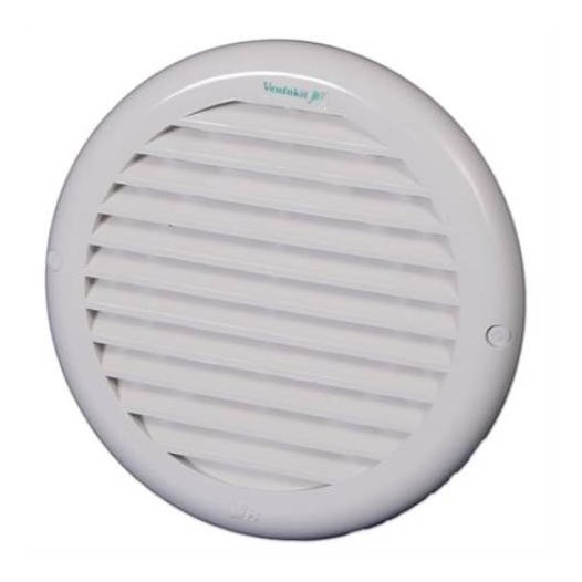 Grelha de ventilacao redonda branco 18 cm com adaptador 100125150 mm [ 3003500266 ]  ventokit