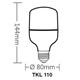 Lampada high led 20w 6500k tkl 110 (autovolt)  taschibra