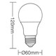 Lampada led 12w 6500k tkl80 a60 (autovolt)  taschibra