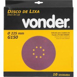 Lixa disco jogo 8" g 150 massa 10pc [ 1258225150 ]  vonder