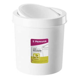 Lixeira Plástica Branca 4,3L Basculante [ PR1017-2 ] - Primafer