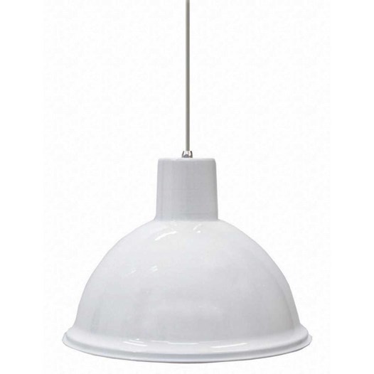 Luminaria pendente aluminio branco [ td820 ]  taschibra