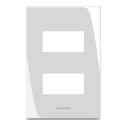 Modulo inova pro branco  placa 4 x 2 2 modulos com suporte [ 85001 ]  alumbra