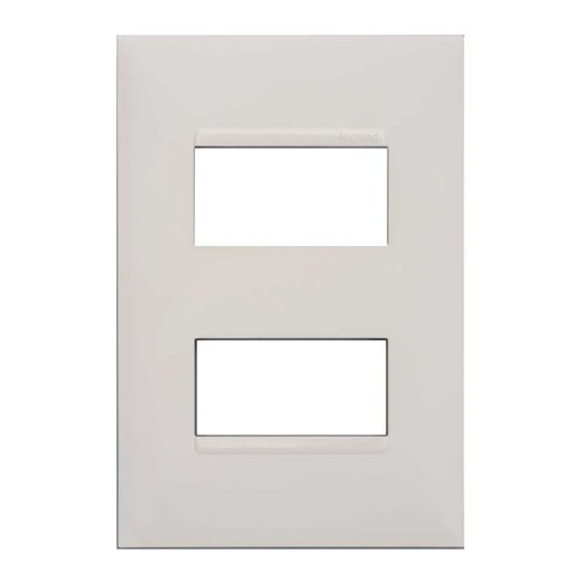 Modulo pial plus+ branco  placa 4 x 2 para 2 modulos [ 618506bc ]  pial