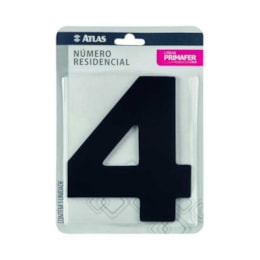 Numero redidencia aluminio preto  n 4 [ pr30004 ] primafer