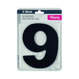 Numero redidencia aluminio preto  n 9 [ pr30009 ] primafer