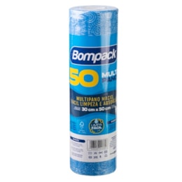 Pano limpeza multiuso azul bobina com 50un  [ 23407 ] bompack