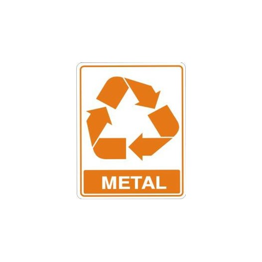Placa sinalizacao adesiva 15x20 lixo metal [ s240 ]  acesso