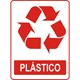 Placa sinalizacao adesiva 15x20 lixo plastico [ s241 ]  acesso