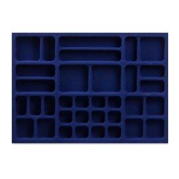 Porta Jóia Plástico Azul Aveludado 600X420 [ PJ-32 ]- Mold Plast